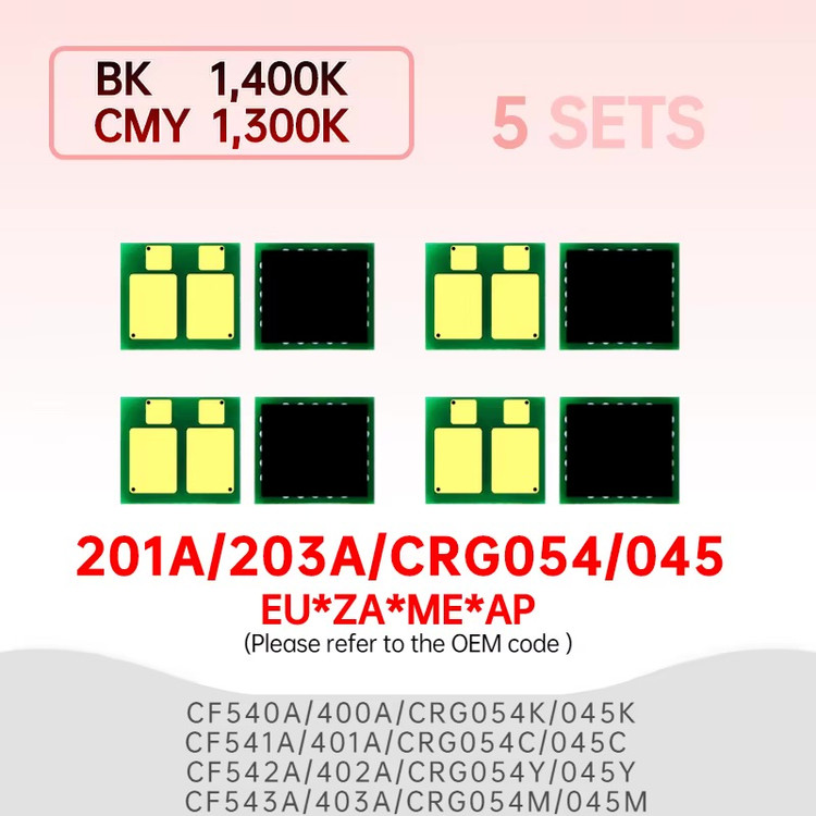 Chip Color Toner Cartridge HP 201A 203A