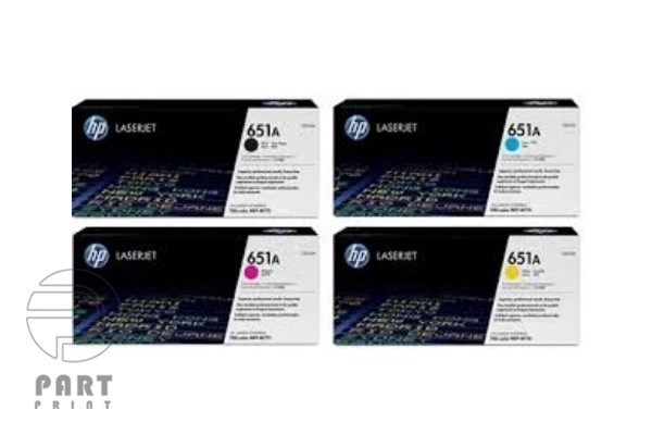 ست کارتریج HP 651A شامل رنگهای مشکی، آبی، زرد و قرمز