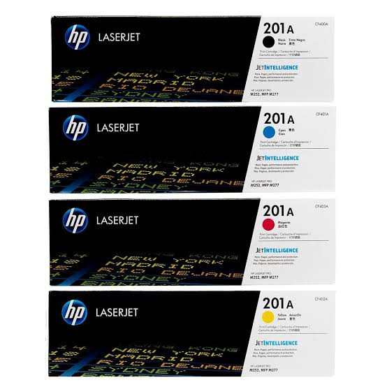 HP 201A Black, Cyan, Magenta, Yellow Toner Cartridges CF400AQ1