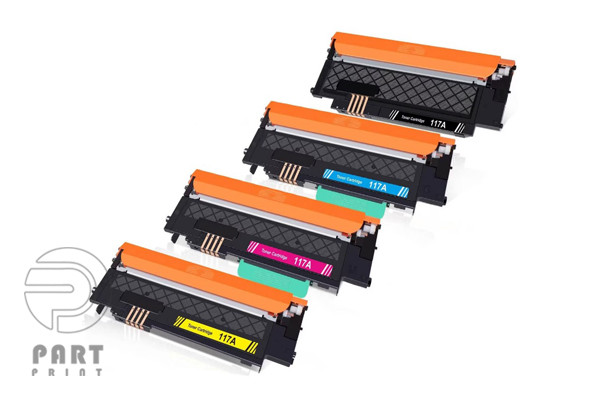 HP 117A Toner Cartridge Set , Black , Cyan , Magenta , Yellow