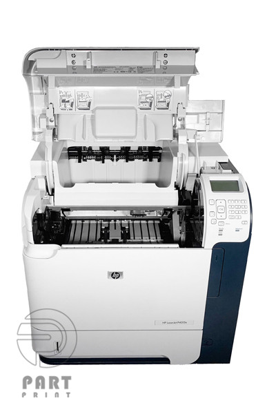 نمای پنل کنترل و خروجی کاغذ پرینتر HP LaserJet P4015